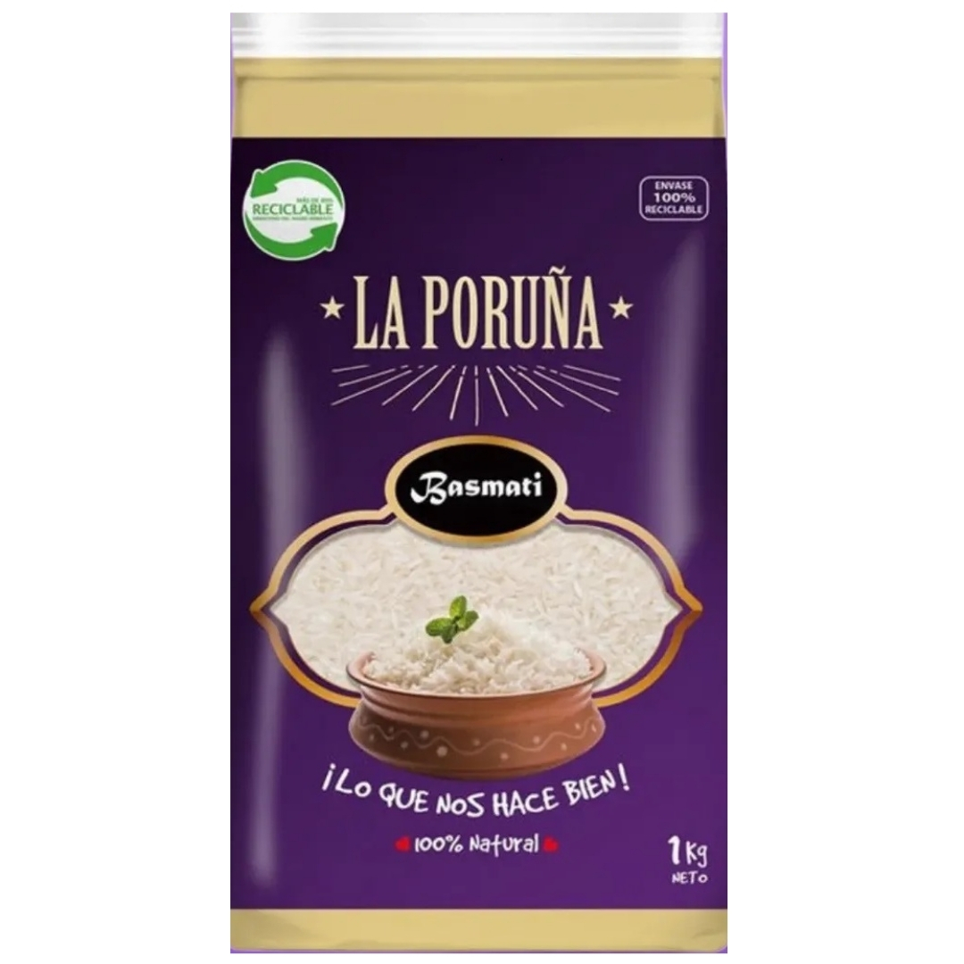 Envase real del arroz basmati