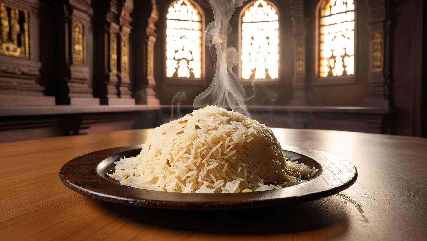 arroz basmati en un castillo